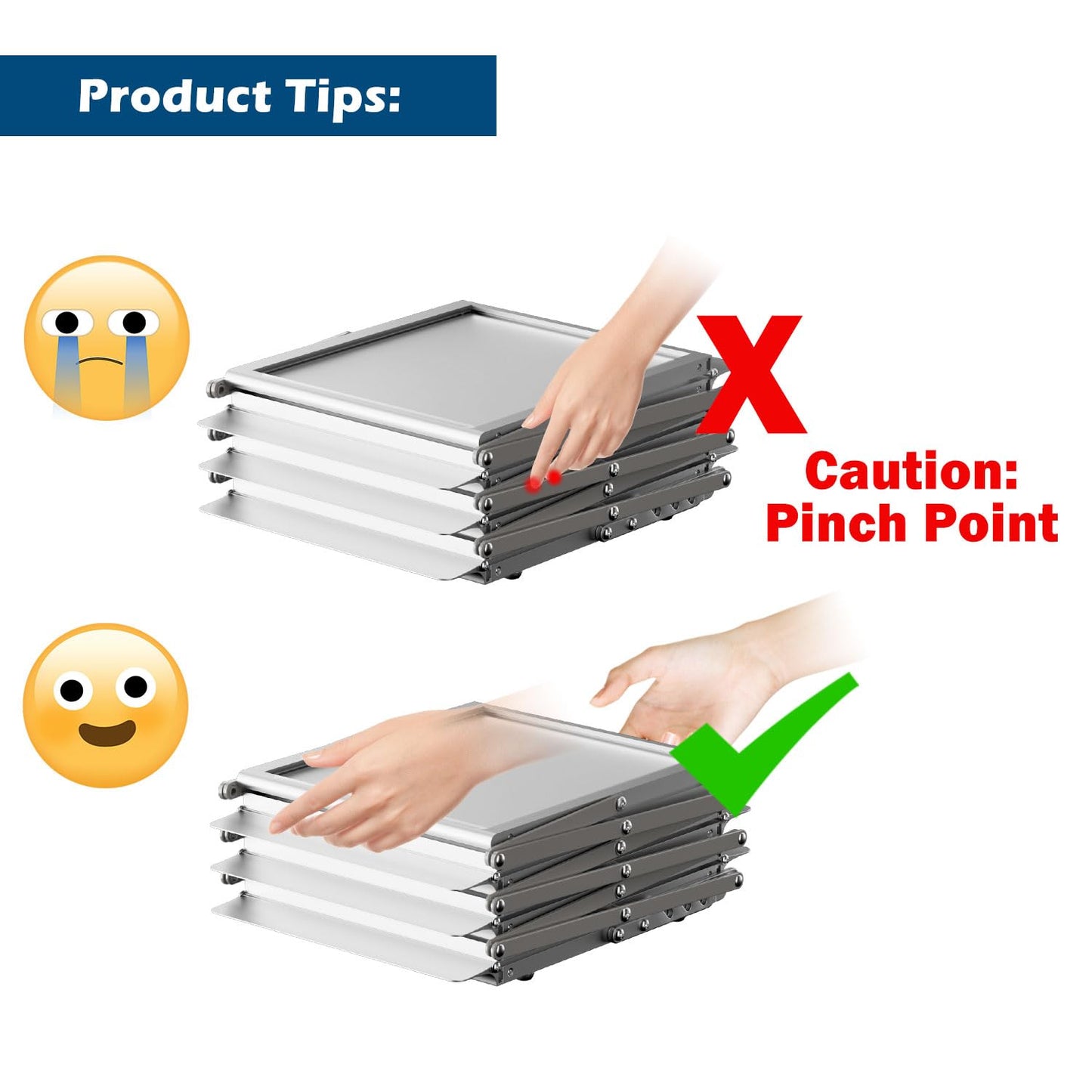 AceShow 6 Pockets Foldable Literature Rack - Aluminum Magazine Rack, Brochure Catalog Display Stand with Carrying Bag for Exhibition, Trade Show, Office, Retail Store, Home - Silver