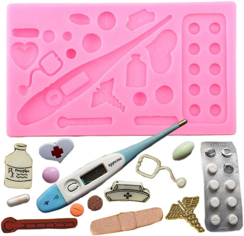 Medical Apparatus Tablet Silicone Mold for DIY Crystal Jelly Shots, Candy, Soap, and Fondant Decoration