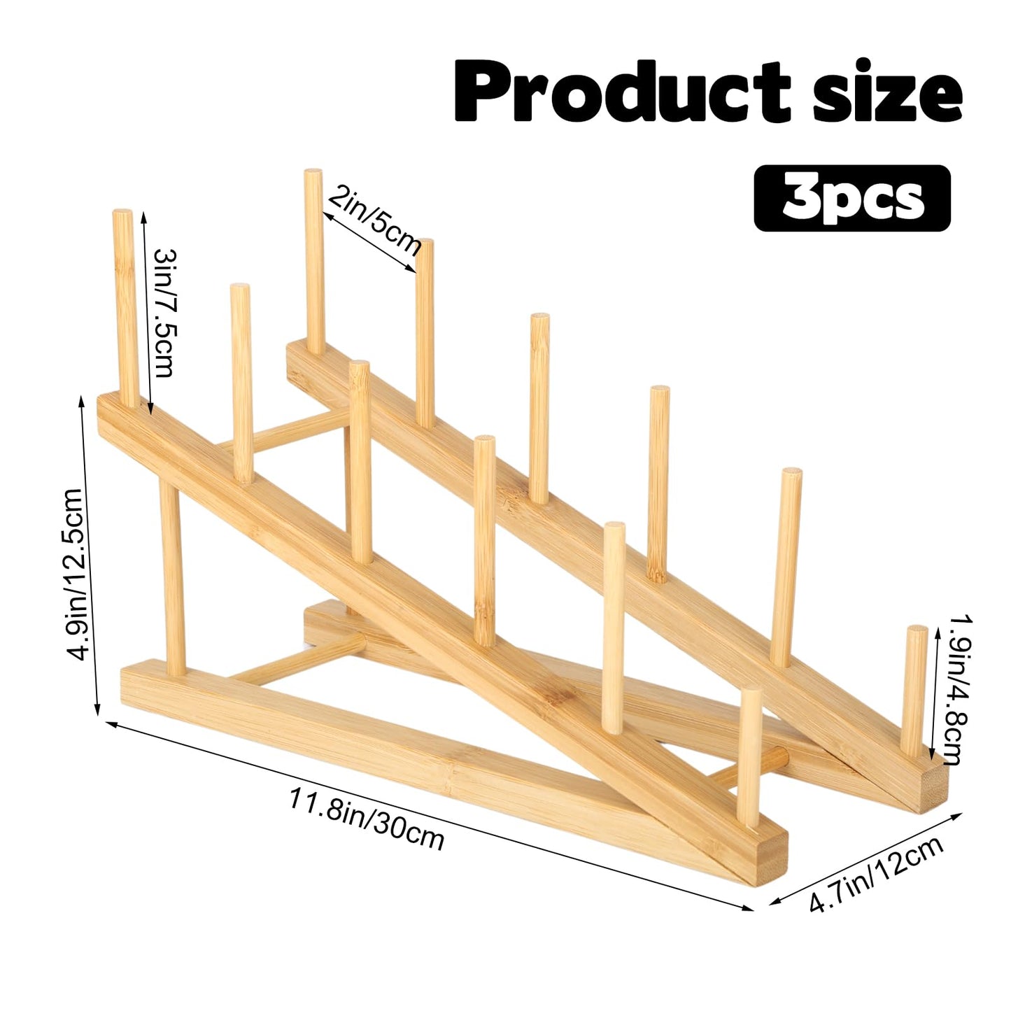 Rainmae 3 Pack Small Art Drying Rack Art Storage Rack for Classroom 5 Layers Paint Display Rack Wood Storage Stand for Canvas, Art Storage Organizer for Painting Canvas, Wooden Tabletop Art Rack