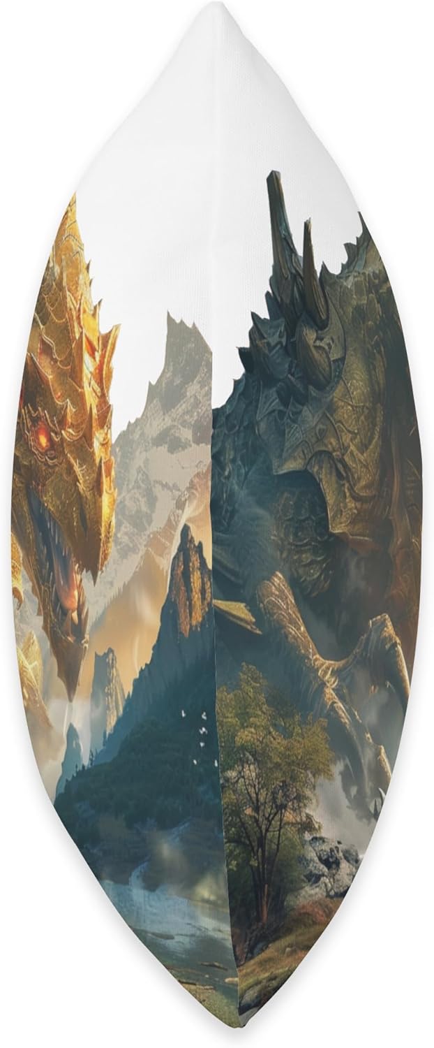 Holy Retribution: The Paladin Confronts the Gold Dragon Throw Pillow