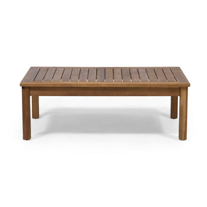 Christopher Knight Home Laurel Modern Outdoor Loveseat Set, Teak and Gray