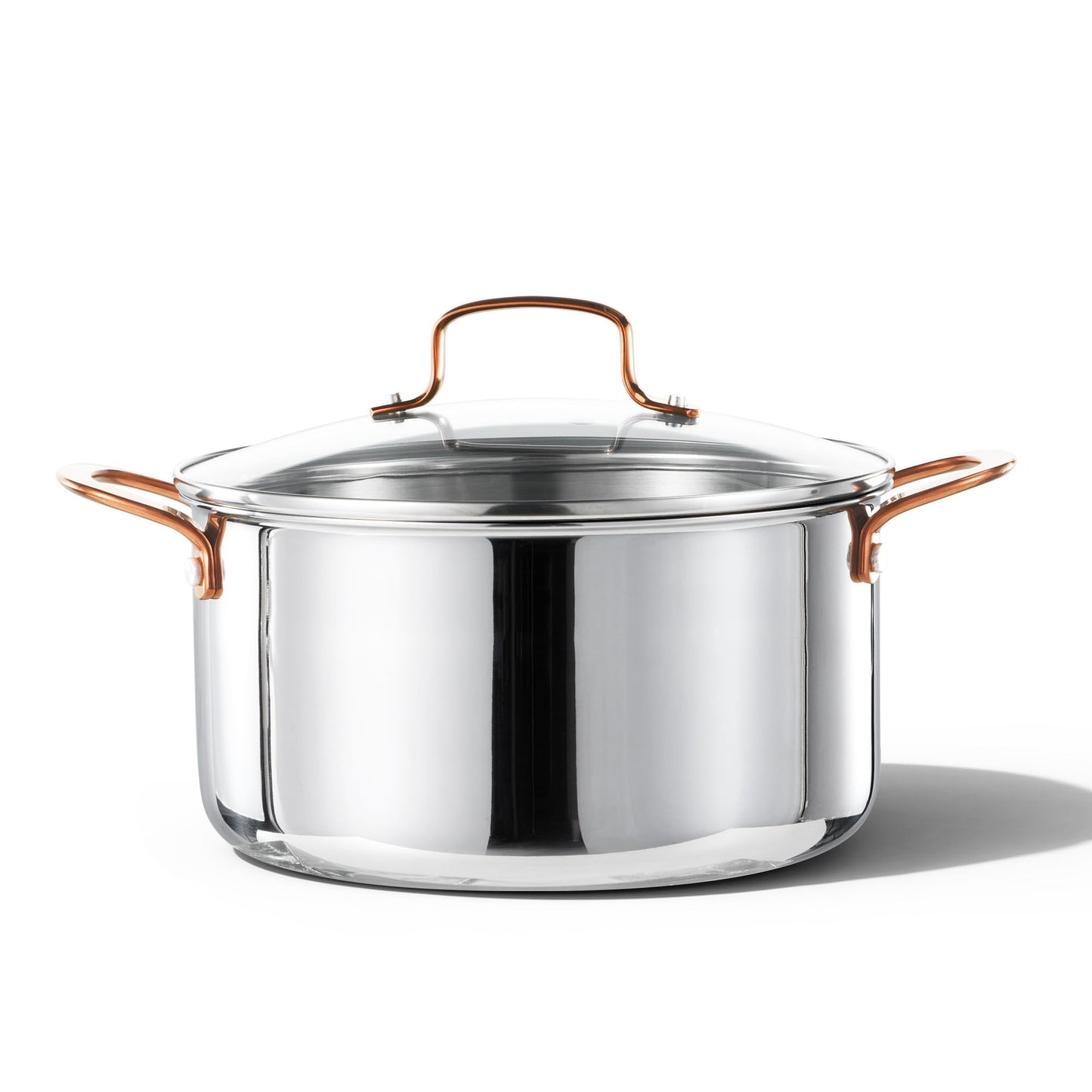 CAROTE 8 Qt Tri-Ply Stainless Steel Stockpot, Non-Toxic Stock Pot with Lid, Soup Pot for Pasta, Even Heating, Oven Safe, Induction, Ceramic and Gas Cooktops Compatible, Sliver