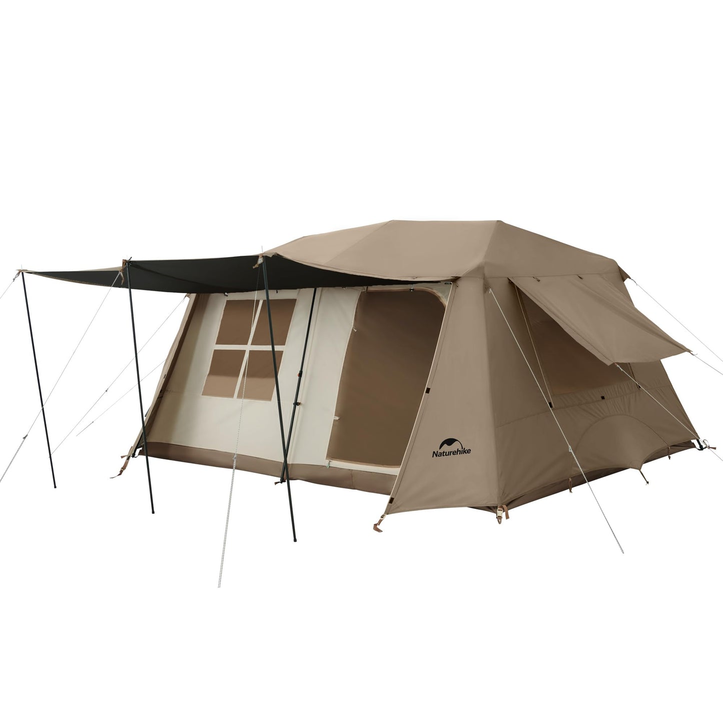 Naturehike Village Instant Tent, 4 Person 8 Person Camping Tent with Full Rainfly, Waterproof Large Cabin Tents for Car Camping