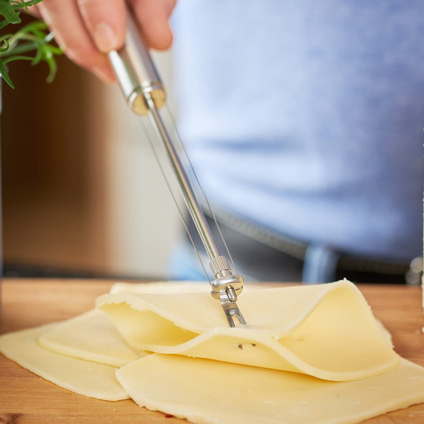 Roesle Stainless Steel Wire Cheese Slicer, 9.8-inch