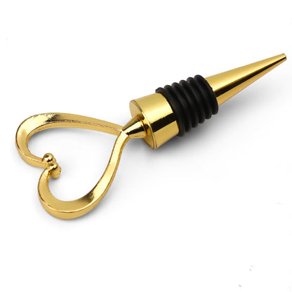 Marsrut (20PCS) Heart-Shaped Bottle Stoppers, 4.1"" Long, For Wine & Beverage in Stainless Steel, Love Elegant Design for Guests (Gold Color), Normal, heart-bottle-stoppers-140324