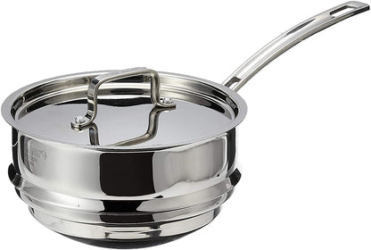 Cuisinart MCP111-20N MultiClad Pro Stainless Skillet, 20-cm, Universal Double Boiler w/Cover