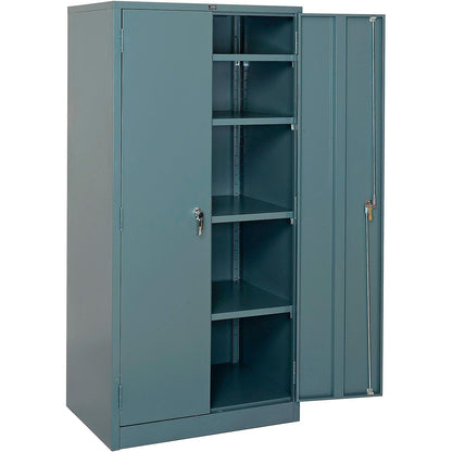 Global Industrial Storage Cabinet with Locking Turn Handle, 4 Height Adjustable Shelves, Steel Construction, 36" W x 24" D x 78" H, Tan, Assembly Required