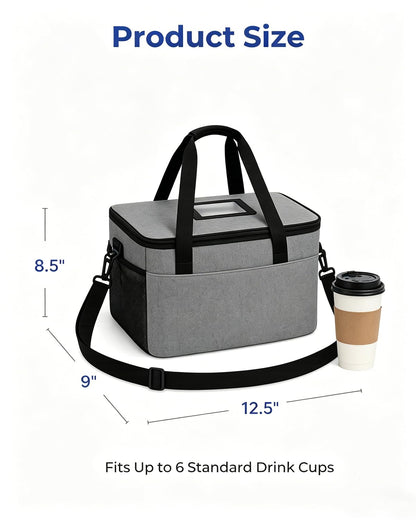 musbus Portable Drink Carrier Suitable for Doordash Accessories Grubhub Postmates Drivers, Reusable Cup Holder Carrier with Handle,Perfect for Plastic Drink Holder take Out Cup Carriers for delivery