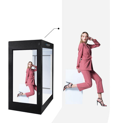 PULUZ Professional Large Photo Light Box Photography Studio, 47x31x78inch Large Lightbox Photo Video Continuous Lighting Softbox Shooting Tent Kit with 2 Colors PVC Backdrops