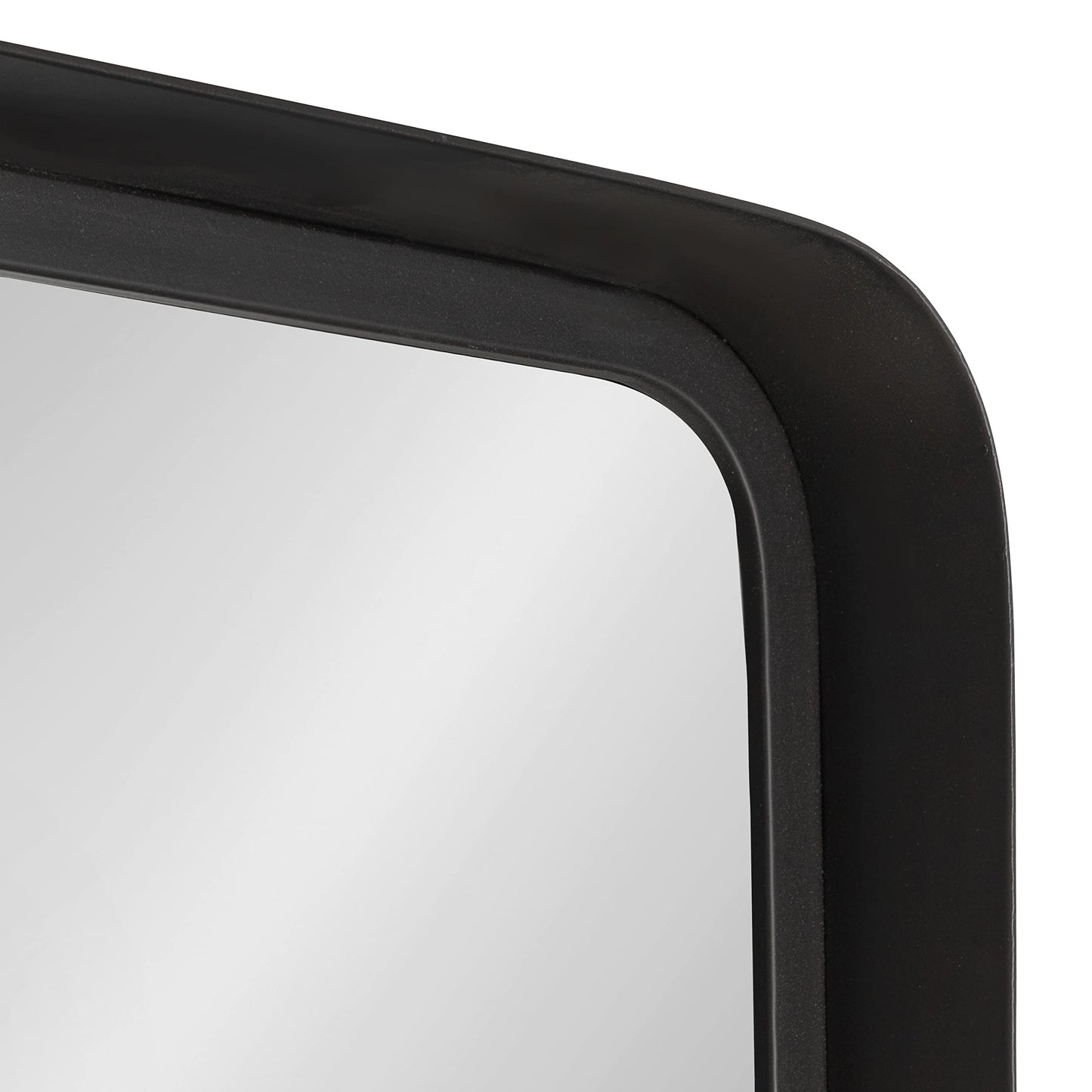 Kate and Laurel Armenta Modern Soft Rectangle Metal Framed Mirror; 40 x 24; Gray; Functional Industrial Accent Mirror with Bold Finish for Wall Decor