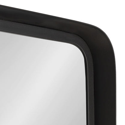 Kate and Laurel Armenta Modern Soft Rectangle Metal Framed Mirror; 40 x 24; Gray; Functional Industrial Accent Mirror with Bold Finish for Wall Decor
