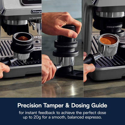 De'Longhi La Specialista Touch Espresso Machine with Grinder & Milk Frother – Cold Brew & Iced Coffee Maker, Burr Grinder, 10 Drink Presets, Compact Bean to Cup, Award-Winning Italian Design