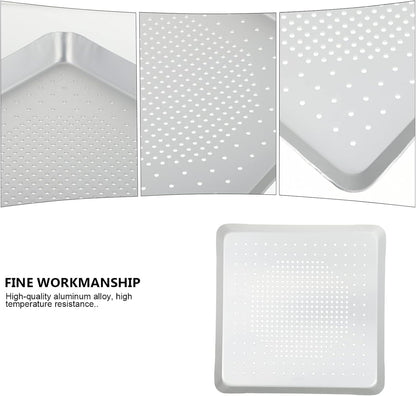 YARDWE 9 Inch Pizza Baking Tray, Perforated Aluminum Sheet Pan, Nonstick Bakeware for Oven Baking Pizza, French Fries