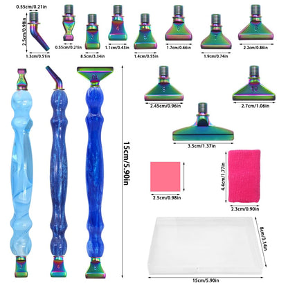 SENHAI 25 Pcs Diamond Paintings Pen, 5D Diamond Art Accessories Tools Stainless Steel Tips for for DIY Painting Crafts Nail Art Cross Stitch Decor