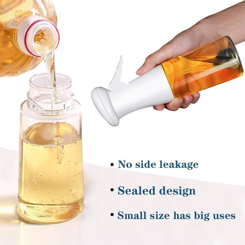 GLYY Oil Sprayer for Cooking, 210ml Food Grade Reusable Vinegar Spritzer Bottle for Kitchen and BBQ
