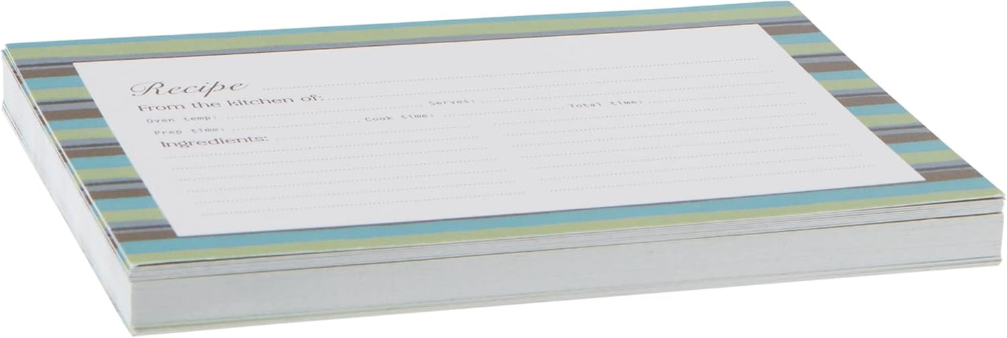 C.R. Gibson Forage 4x6 Double Sided Recipe Cards, Multicolor