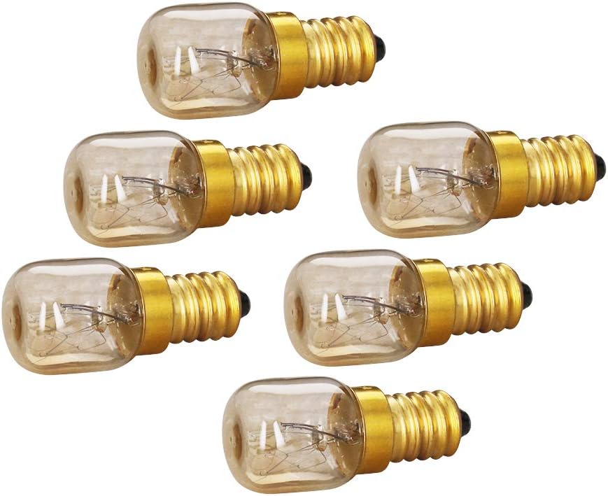 Othmro 6Pcs Microwave Light Bulb, 220-240V E14, 2700K Warmwhite Oven Light Bulb Replacement