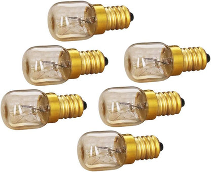 Othmro 6Pcs Microwave Light Bulb, 220-240V E14, 2700K Warmwhite Oven Light Bulb Replacement