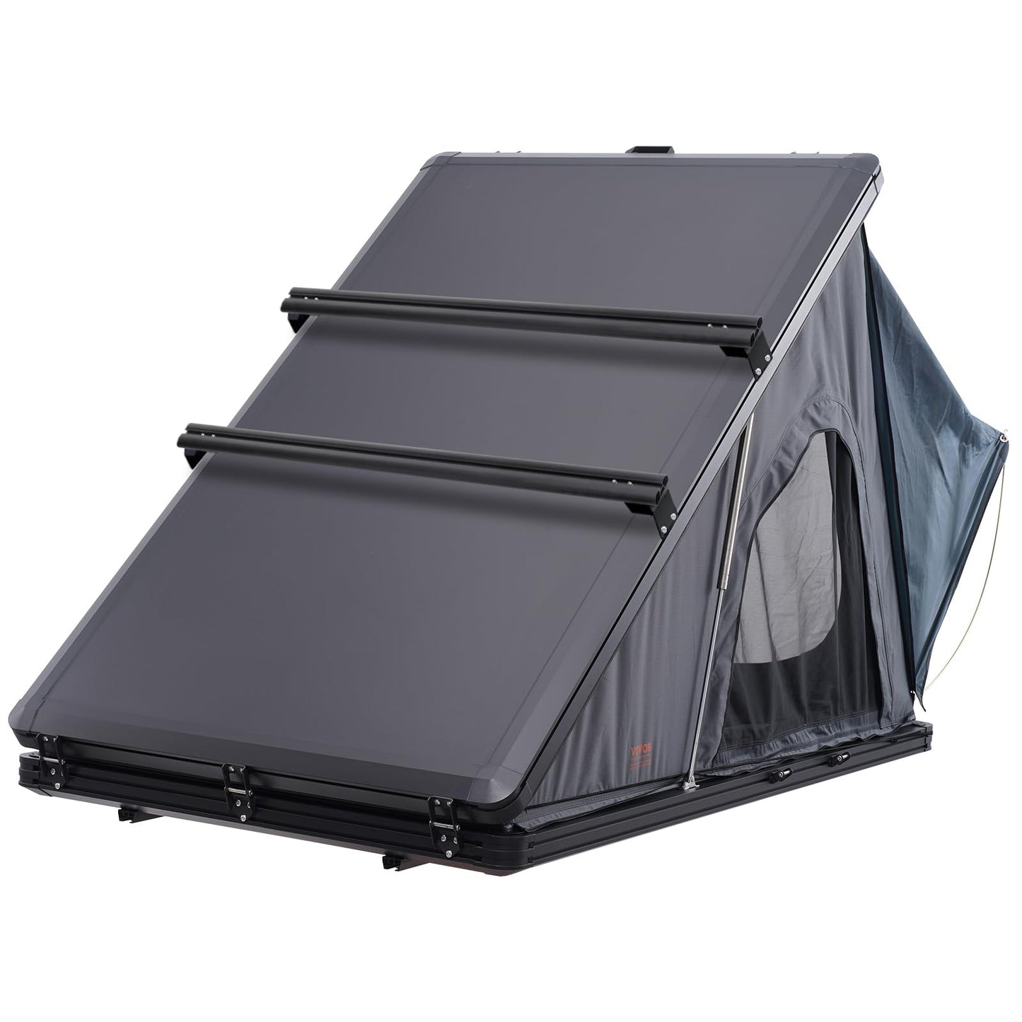 VEVOR Rooftop Tent Hard Shell, Roof Top Tent for Car SUV Truck Jeep Van Camping, Roof Tent with Telescopic Ladder Thick Mattress & LED Strip Light, 2-3 Person Family Camping Tent
