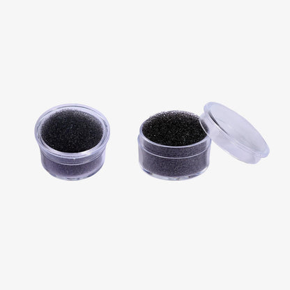 JasperKino 50 Gem Display Case Diamond Gemstone Storage Box, Small Round Plastic Containers Box Jewelry Organizer Container with Foam, Black Foam Gem Jars Showcase with 50 Gemstones Storage Jar