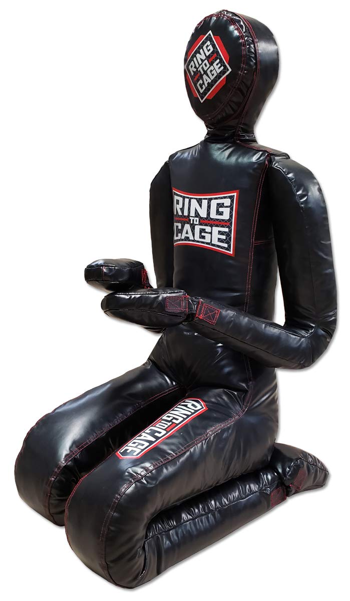 Deluxe MMA Grappling Jiu Jitsu Ground & Pound Dummy 3.0 Youth or Adult with Hands and Feet (Adult-Black)