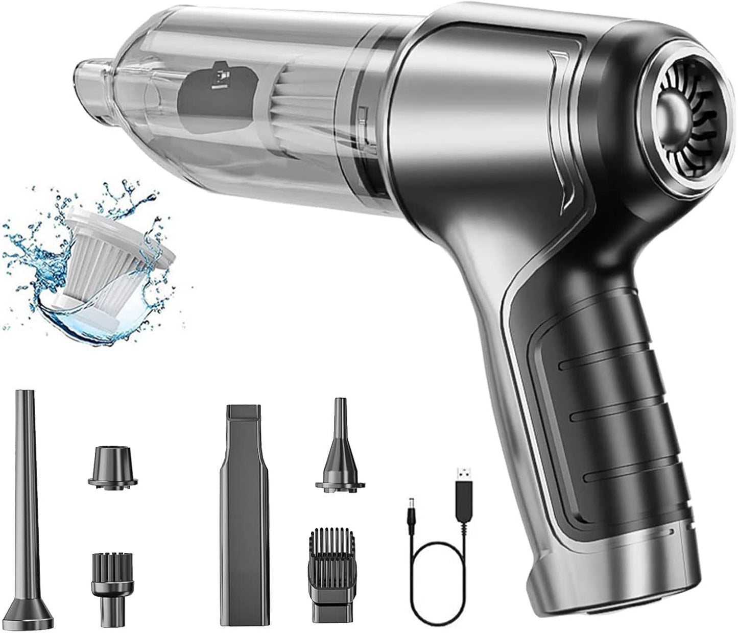 Cordless Handheld Car Vacuum Cleaner with Powerful Suction, Portable Vacuum Cleaner with Brushless Motor, 12,000 PA