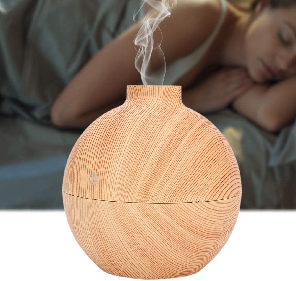 Mini Humidifiers, 130ml USB LED Aroma Essential Oil Diffuser for Room Bedroom Office (Light)