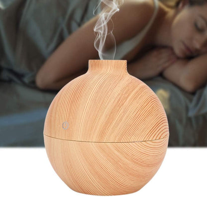Mini Humidifiers, 130ml USB LED Aroma Essential Oil Diffuser for Room Bedroom Office (Light)