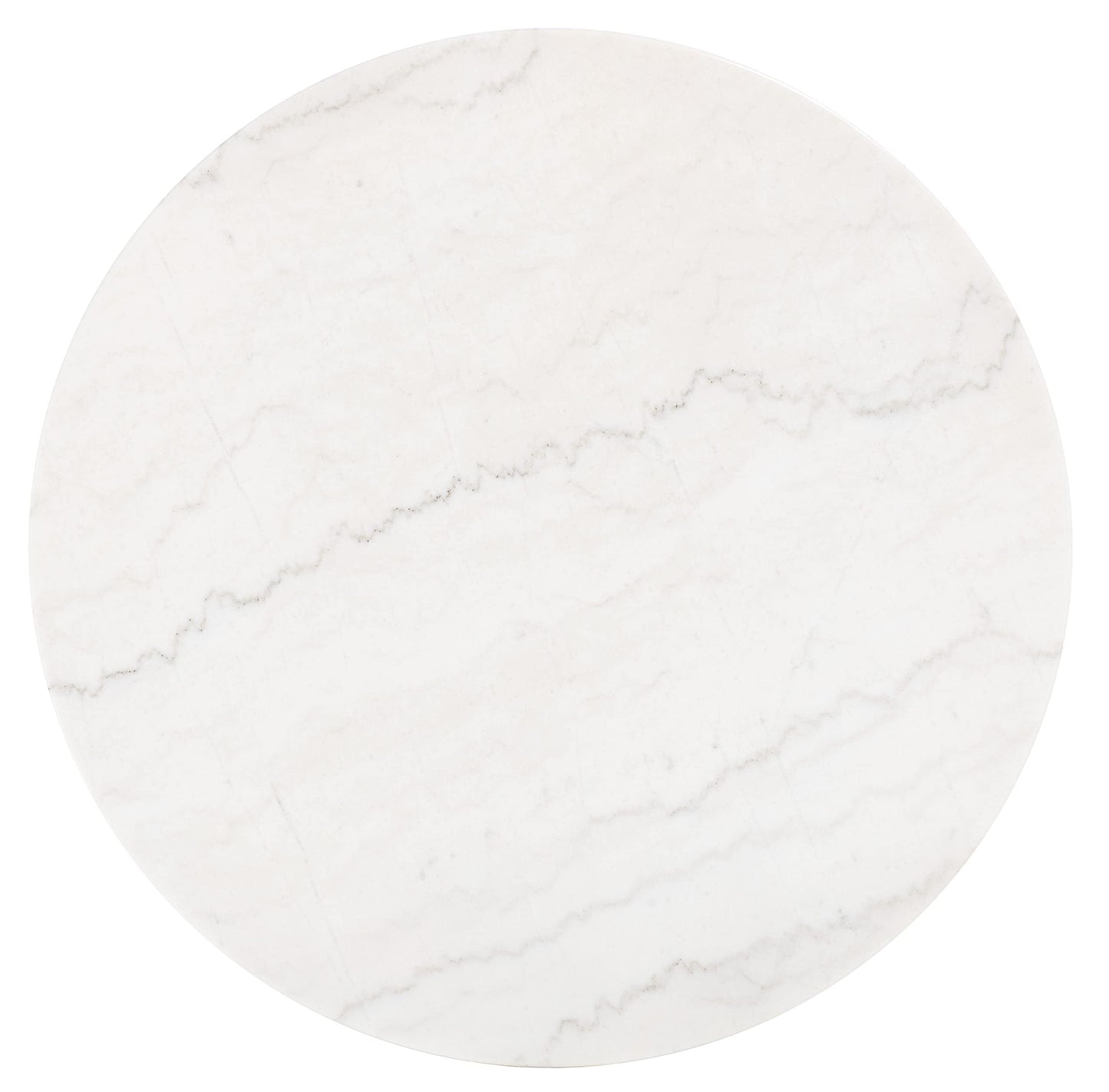 SAFAVIEH Home Collection Syrio Marble/Walnut Brown Round Coffee Table