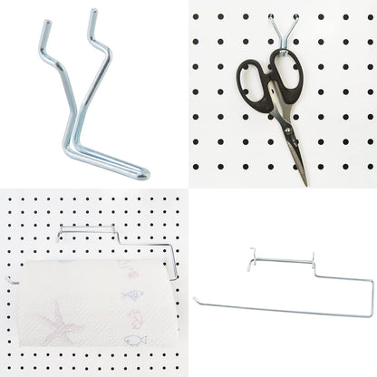 G.CORE Peg Board Organizer 21 Pack, Pegboard Accessories with Baskets Cups Hooks - 1/8" & 1/4" Peg Board Wall Tool Organizers, Utility Holders & Hangers for Garage Craft Workbench