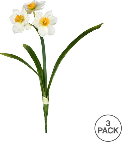 Vickerman 13’’ Artificial Cream Narcissus Spray, Includes 3 Sprays per Pack