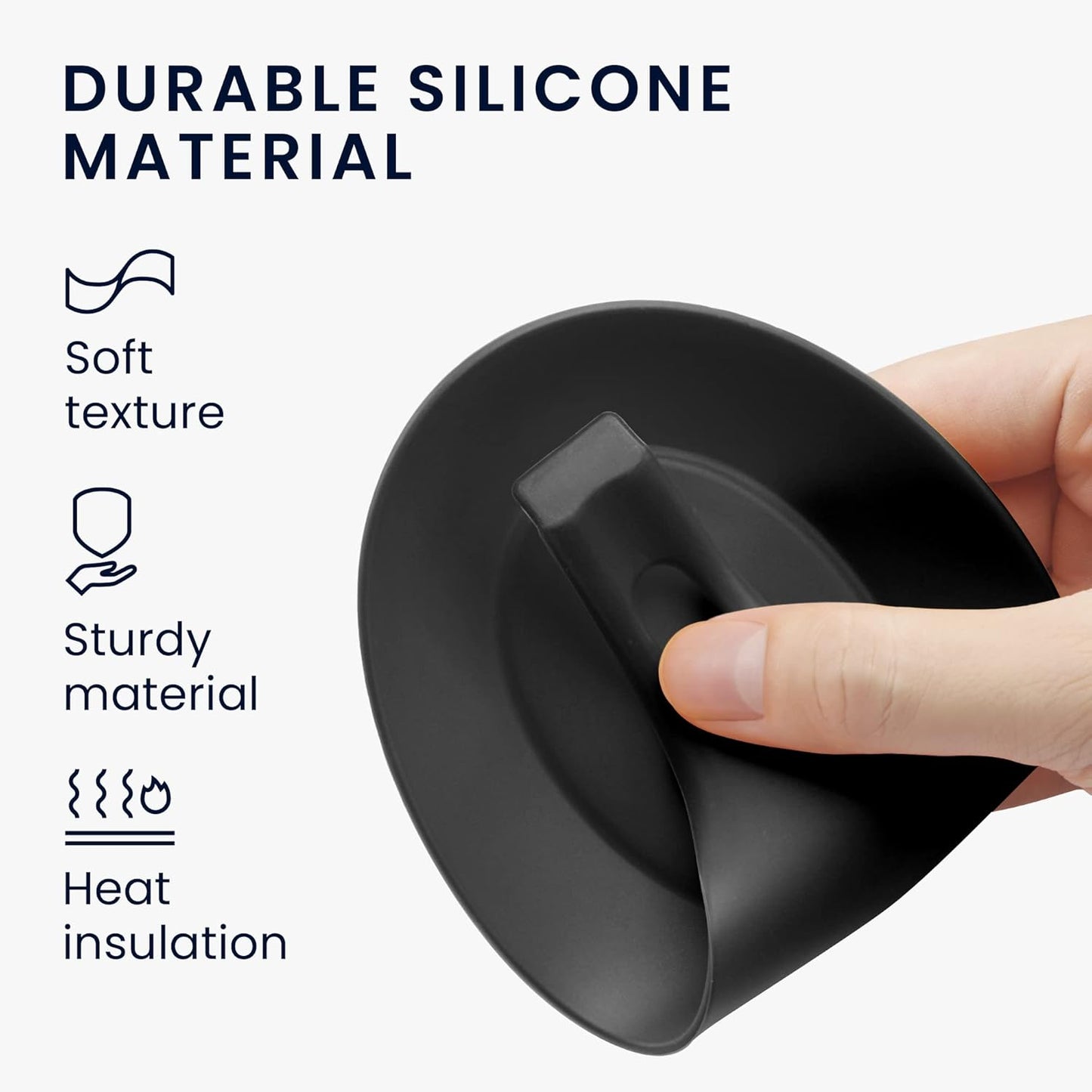 kwmobile Silicone Spoon Rest Set - 2 Pieces Holders for Stove Top Kitchen Counter, Rests for Spoons and Utensils
