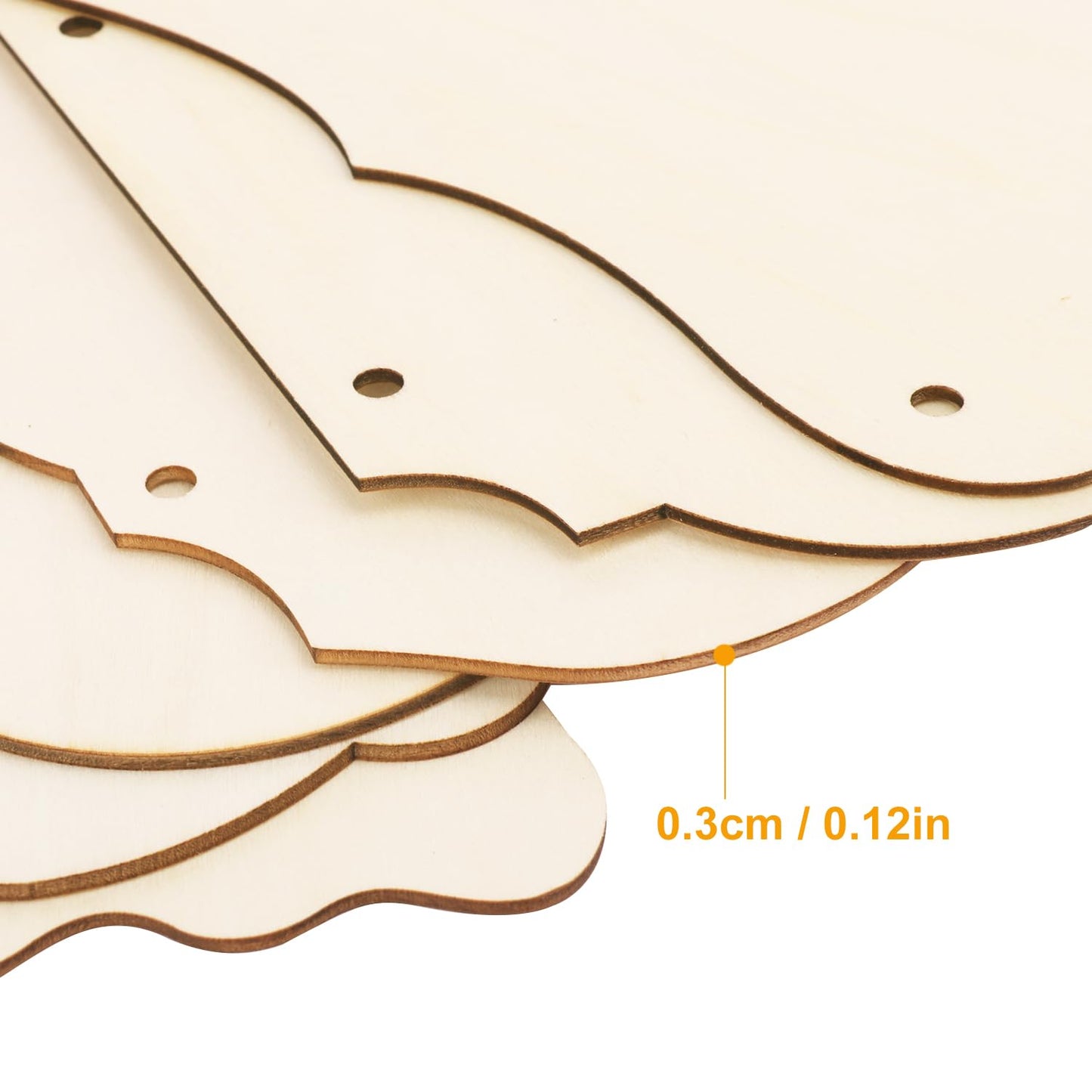 48 PCS Unfinished Rectangle Hanging Signs, 8.8 x 5.7 Inch Wood Slices, Blank Signs for Crafts, Door Hangers for DIY Crafts, Painting, Writing, Wood Burning, and More by GNIEMCKIN