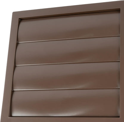 Plastic 6" Brown Dryer Vent Cover with Flange, Exhaust Ventilation Grille with Shutters, Louvered Air Vent for Various