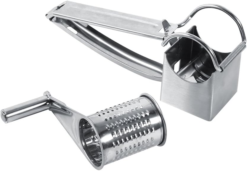 Stylish Design Kitchen Cheese Grater, Multipurpose Stainless Steel Rotary Shred Tool