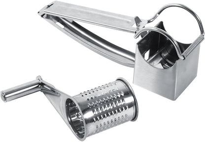 Stylish Design Kitchen Cheese Grater, Multipurpose Stainless Steel Rotary Shred Tool
