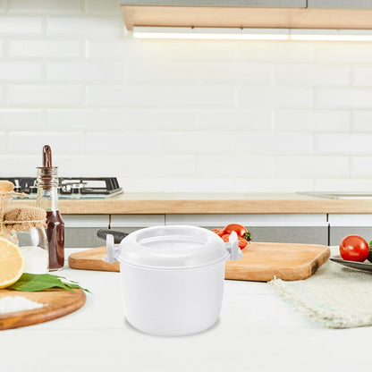 CALLARON 4 Cup Microwave Rice Cooker, Steamer Bowl, Rice Paddle, Pasta Cooker, Bento Box Cookware for Soup