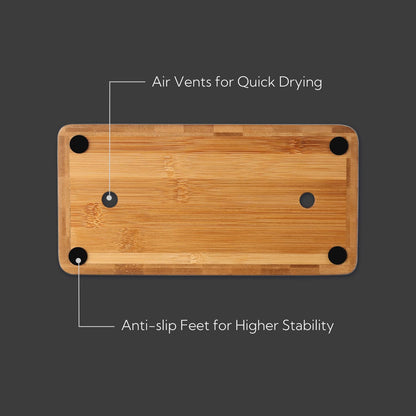 KITCHENDAO XL Bamboo Universal Knife Block Holder with Slots for Scissors and Sharpening Rod, Safe, Space Saver Knives Storage Stand Display without Knives, Unique Slot Design to Protect Blade