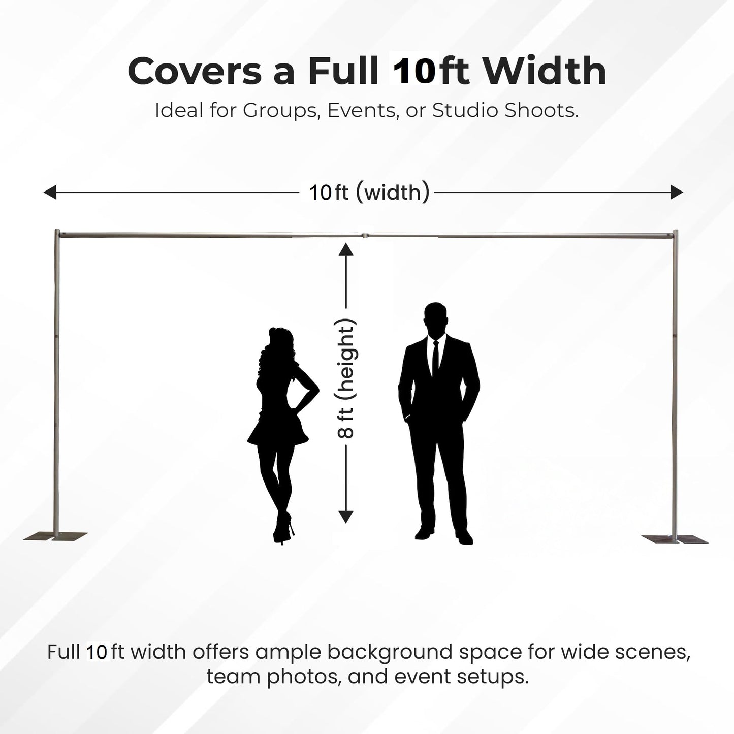 OnlineEEI Premier Portable Pipe and Drape Backdrop Kit 8ft x 10ft (Royal Blue)