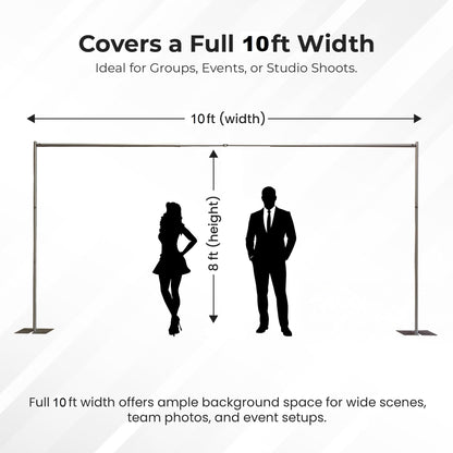 OnlineEEI Premier Portable Pipe and Drape Backdrop Kit 8ft x 10ft (Royal Blue)