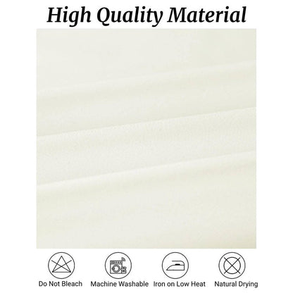 Fokitut 6 Pack Rectangle Tablecloth, 90x132 Inch, Stain Resistant and Wrinkle Polyester Table Cloth, Fabric Table Cover for Kitchen Dining, Wedding, Party, Holiday Dinner-Ivory
