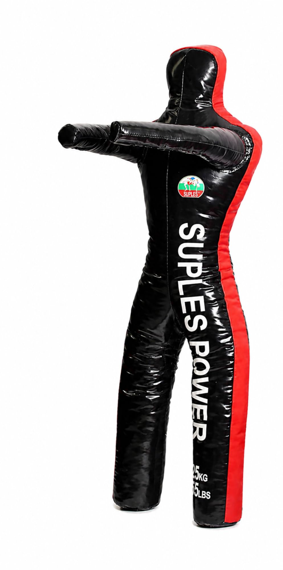 Suples Wrestling Dummy with Legs - Black Vinyl - (Small - 55 lbs) Freestyle, Judo, MMA, Jujitsu, Grappling, Wrestling, Boxing, Fighting, Throwing Dummy, UFC