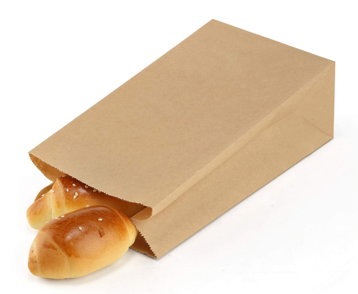 BagDream Brown Paper Lunch Bags 12LB 7x4.5x13.75 Inches 100Pcs Recyclable Kraft Paper Bags Bulk, Disposable, Large for Snack, Lunch, Sandwich, Burger, Baked Food, Craft, Packing