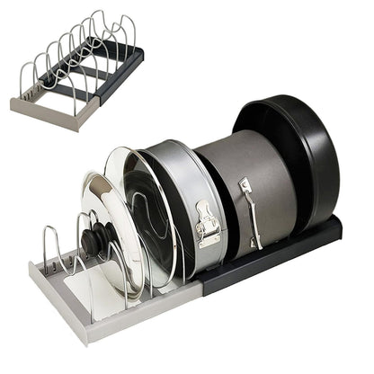 BOBOAR Pot Lid Rack and Baking Pan Cookware Storage Organizers Inside Cabinet for Under Cabinet