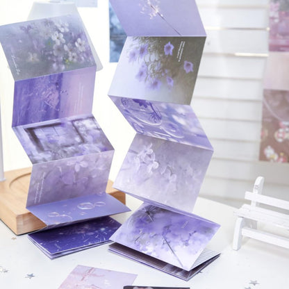 Doukado 120 Sheets Aesthetic Landscape Memo Pads, 2.6x4.1 Cinematic Scenery Scrapbooking Supplies, 4 Packs Modern Nature Note Paper for Junk Journaling, DIY Collage & Creative Planning