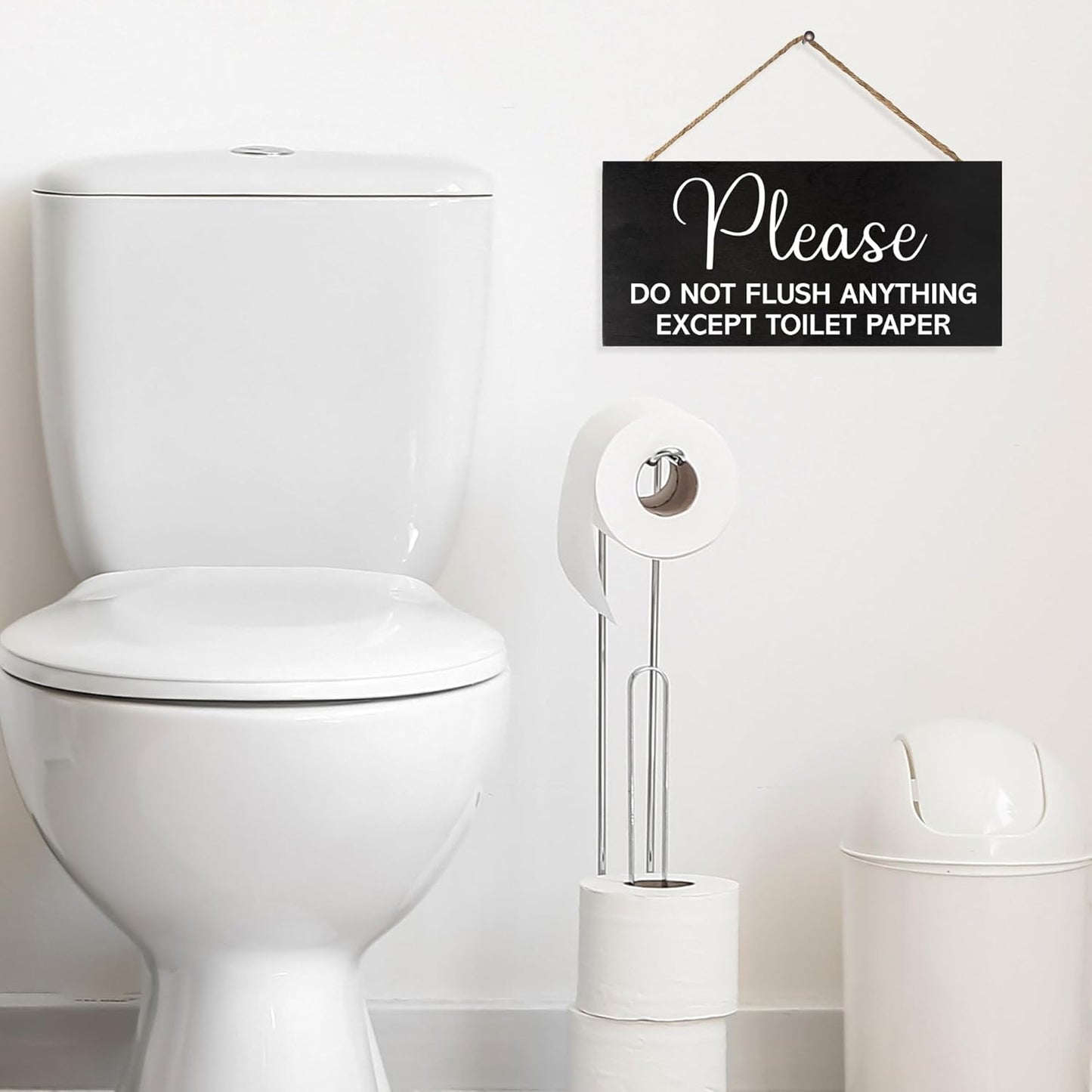 Sensitive Plumbing Bathroom Sign - Do Not Flush Except Toilet Paper for Septic System
