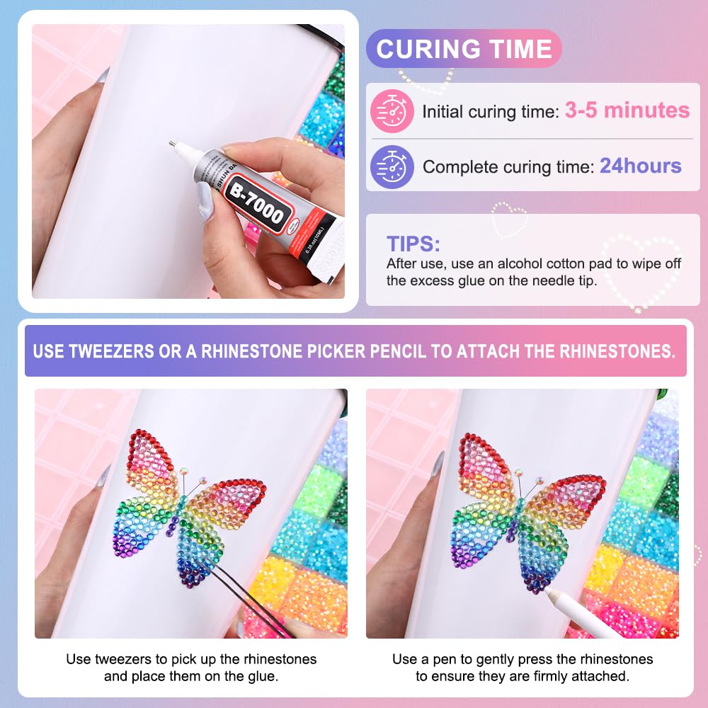 JOICEE 40000 Pcs Resin Jelly Rhinestones for Bedazzling, 40 Colors 3mm Flatback Crystal Rhinestones Gems Bedazzling Kit for Nail Art Diamond Art Crafting Makeup