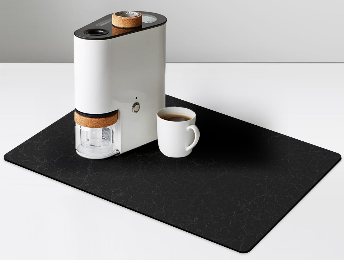 Coffee Maker Mat for Countertops, Rubber Backed Mat 19"x12" for Coffee Pots, Kitchen Counter Accessories