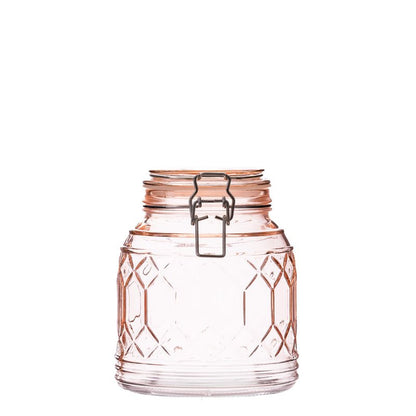 10 Strawberry Street Bleeker Glass Canister, Blush, Set of 3