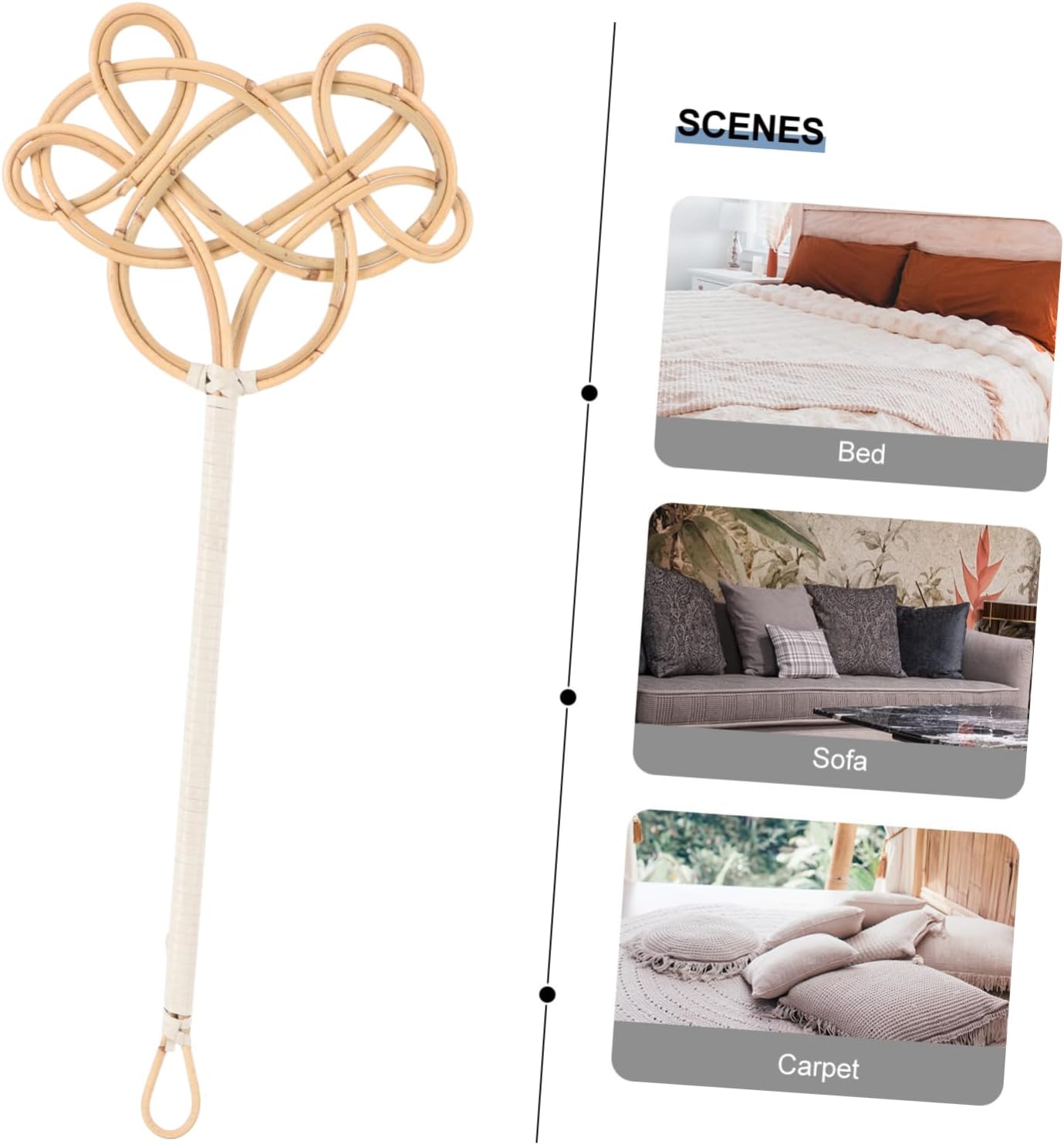 GANAZONO Rattan Cotton Quilt Home Dust Remover Cleaning Tool for Comforter and Blanket Dust Collection, Household